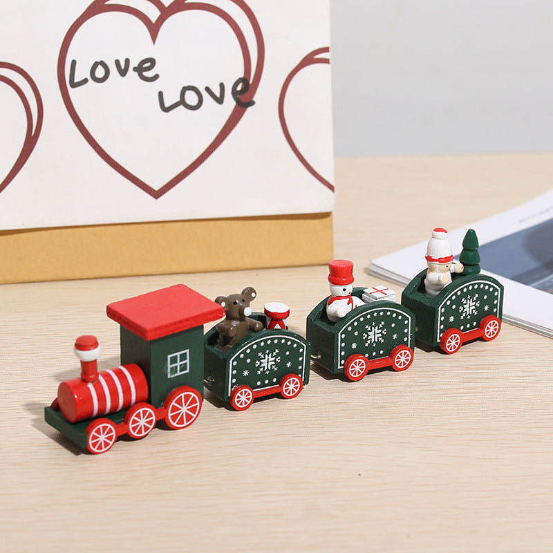 Wooden Train Christmas Decorations