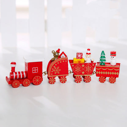 Wooden Train Christmas Decorations