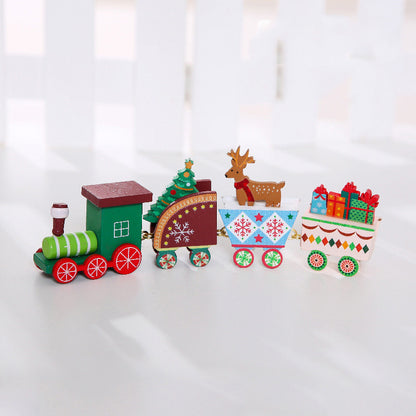 Wooden Train Christmas Decorations