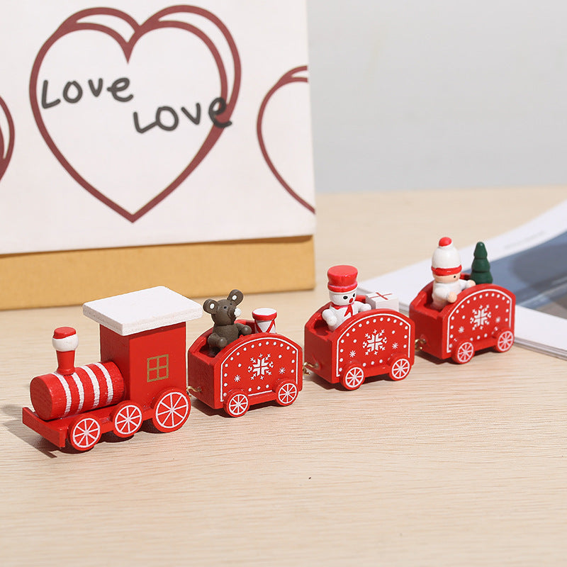 Wooden Train Christmas Decorations