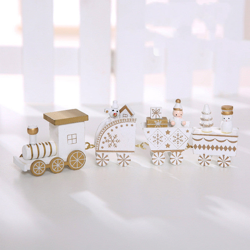 Wooden Train Christmas Decorations