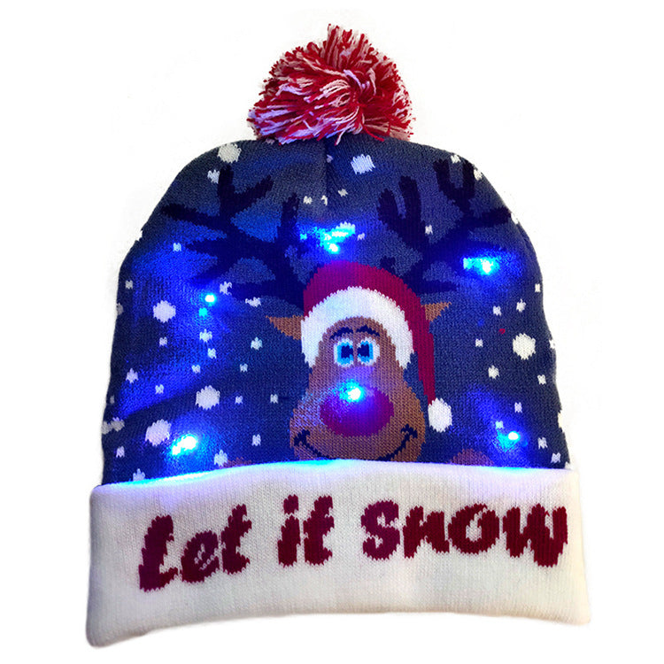  Hat Sweater Knitted Beanie Christmas Decorations-warm and stretchable`
