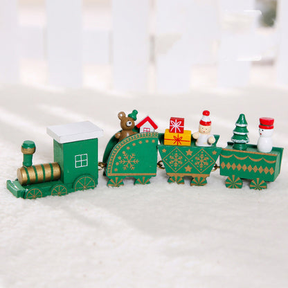 Wooden Train Christmas Decorations