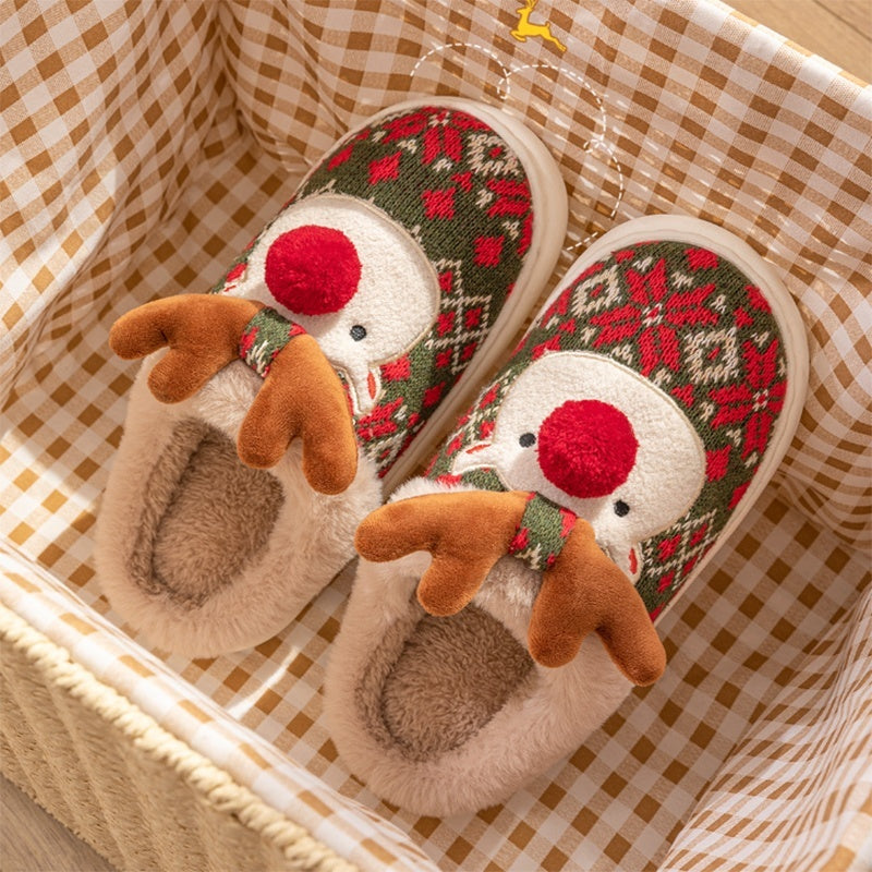 Christmas Non-slip Floor Bedroom Home Slippers-neutral/both male and female
