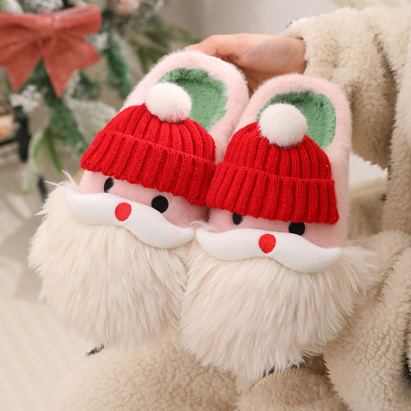  Christmas Warm Indoor Plush Slippers-comfortable feet.
