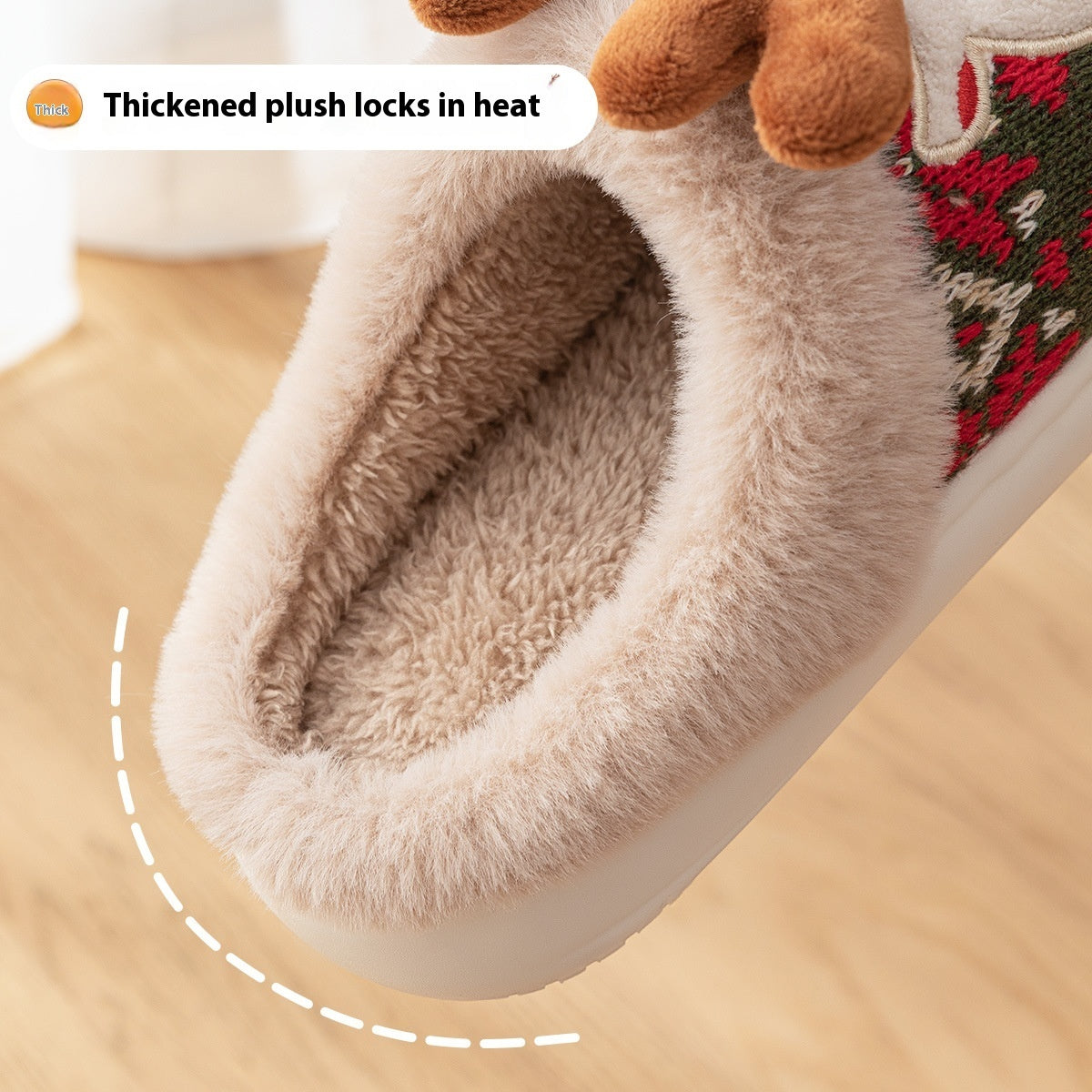 Christmas Non-slip Floor Bedroom Home Slippers-comfortable feet
