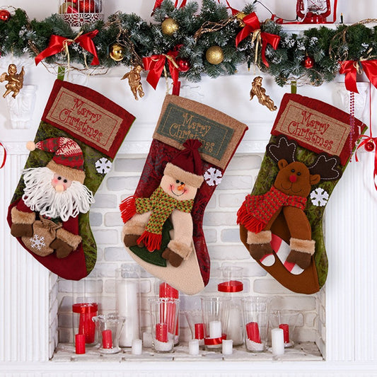  Christmas Stocking Socks-High quality material
