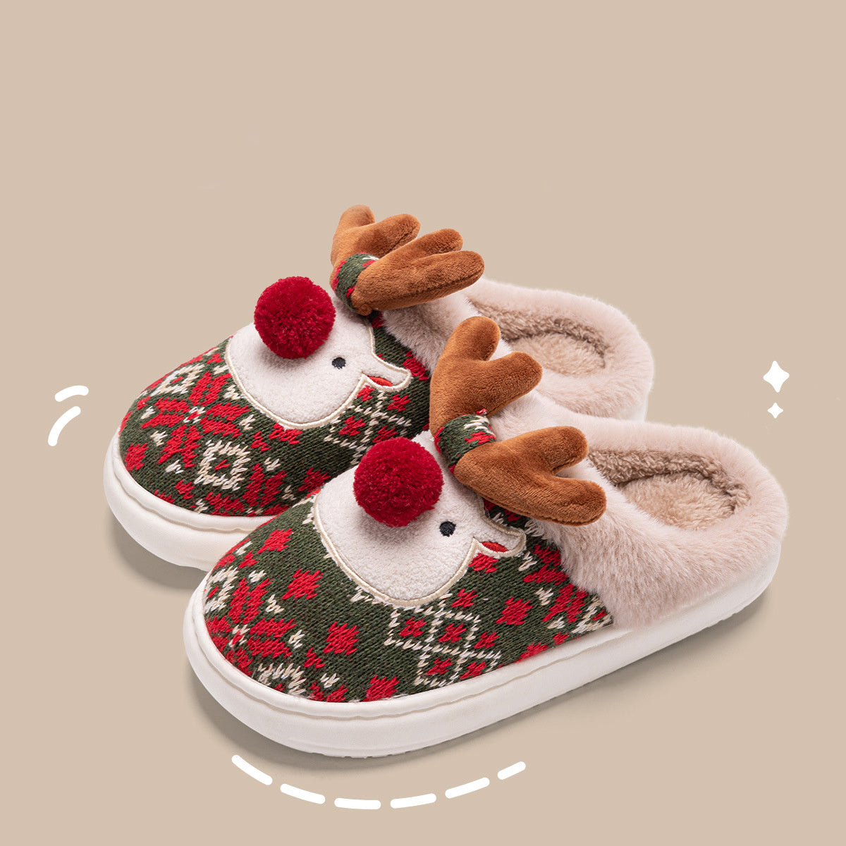 Christmas Non-slip Floor Bedroom Home Slippers
