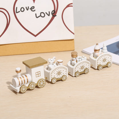 Wooden Train Christmas Decorations